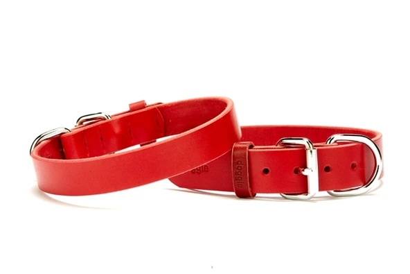 Doggie Deri El Yapımı Köpek Boyun Tasması 1,5x32-37 cm Kırmızı ürün görseli 1