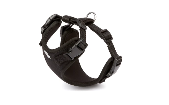 Doggie Havalı Ped Dokuma Köpek Göğüs Tasması 30/35 cm Siyah ürün görseli 1