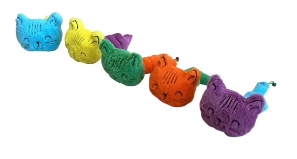 Sesli Peluş Yaylı Mutlu Kedi Köpek Oyuncağı 26 cm Çeşitli Renklerde ürün görseli 1