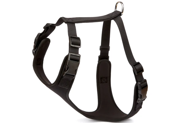 Doggie Havalı Ped Dokuma Köpek Göğüs Tasması 60/85 cm Siyah ürün görseli 1