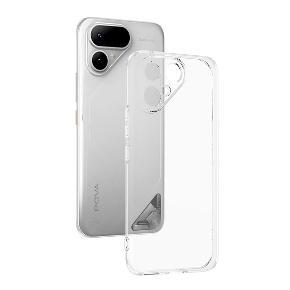 Tecno Pova Curve 2 Kılıf İnce ve Esnek Şeffaf Süper Silikon ürün görseli 1