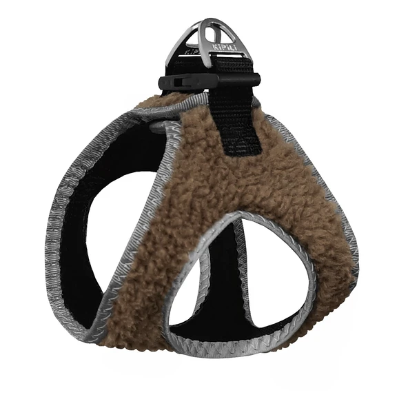 Üç Kilitli Kürklü Kedi Köpek Göğüs Tasması 20-24 cm XXX-Small Taba ürün görseli 1