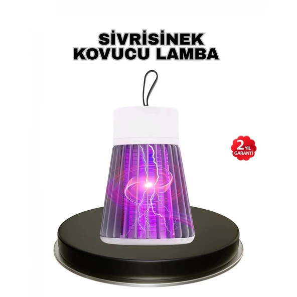 Mor Işıklı Şarjlı Böcek Öldürücü Lamba – Ev, Balkon ve Kamp Kullanımına Uygun ürün görseli 1