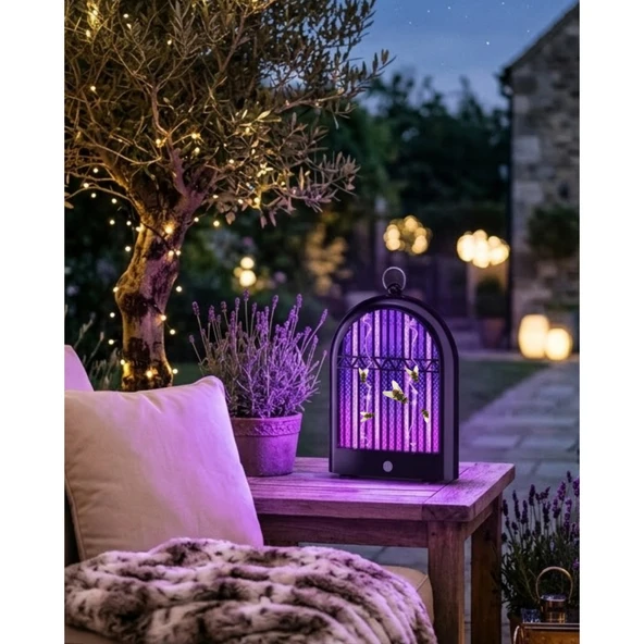 Şarjlı UV Böcek Öldürücü Lamba Balkon ve Bahçe İçin Uygun ürün görseli 1