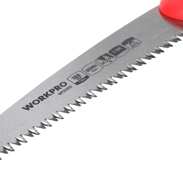 WORKPRO WP333002 180mm Katlanabilir Profesyonel Ağaç Budama Testeresi - Resim 6