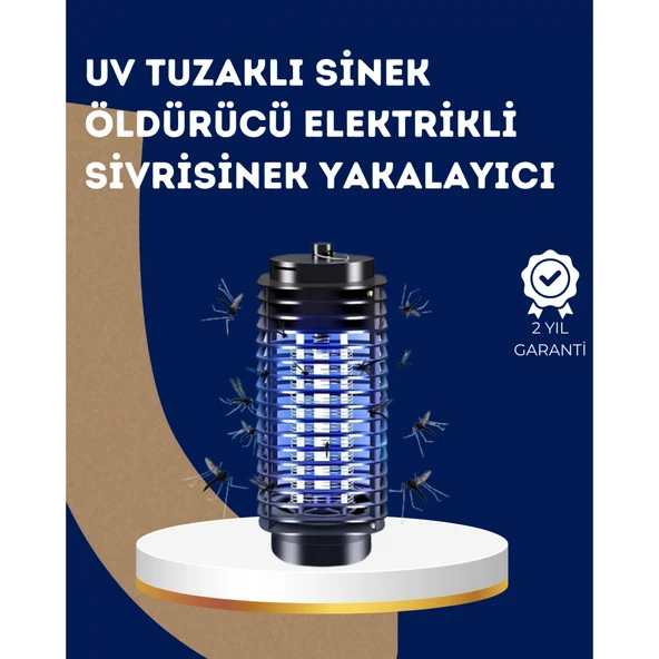 Elektrikli UV Işıklı Sivrisinek ve Böcek Öldürücü – Sessiz ve Güvenli Tuzak ürün görseli 1