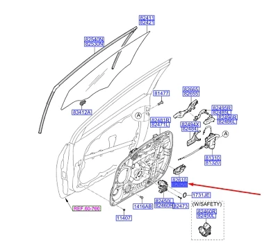 Hyundai İ30 2012-2016 Kapı Kolu Ön - Arka İç (Oem No:82620A6010) ürün görseli 1