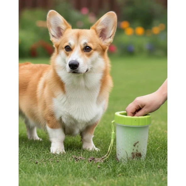 Silikon Kıllı Köpek Pati Temizleme Kabı Orta Büyük Irklar İçin Taşınabilir ürün görseli 1
