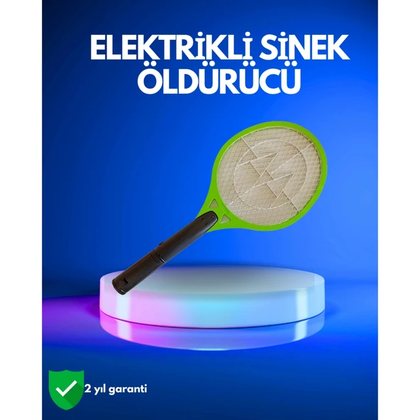 Pil ile Çalışan Elektrikli Sivrisinek Raketi | Kimyasal İçermeyen Hijyenik Çözüm ürün görseli 1
