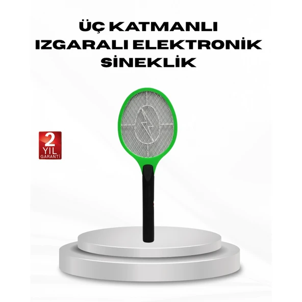 Yüksek Gerilimli Elektronik Sinek Raket – Sessiz, Kimyasız ve Güvenli Kullanım ürün görseli 1