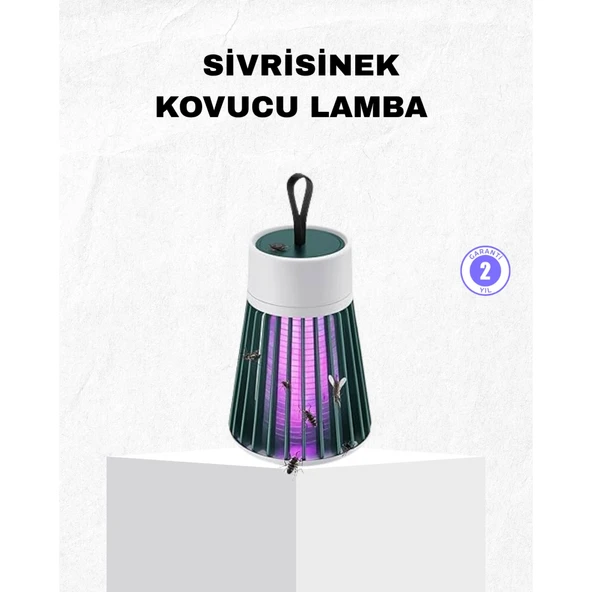 Şarjlı Mor Işıklı Sivrisinek Öldürücü Lamba – Sessiz ve Kimyasal İçermez ürün görseli 1