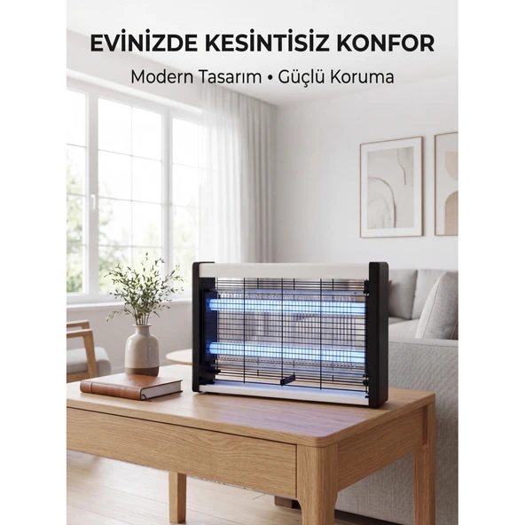Elektrikli UV Sinek Öldürücü Lamba Çift Işıklı Güçlü Koruma ürün görseli 1
