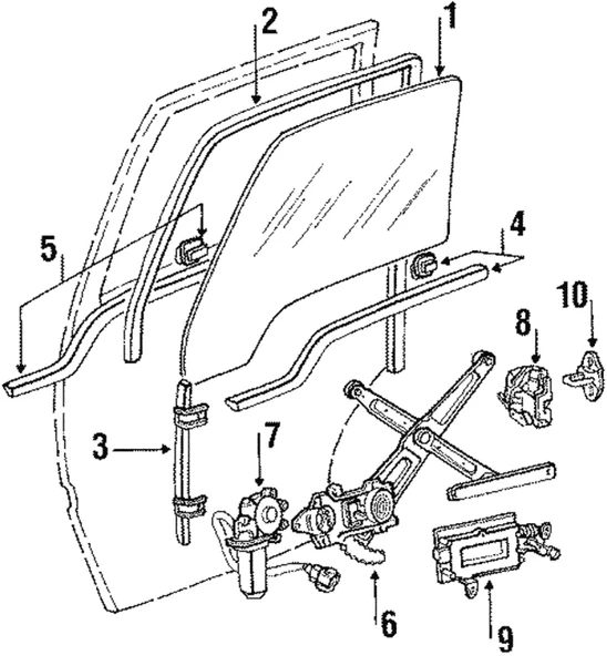 Mitsubishi L300 1987-1998 Cam Krikosu Manuel Sol (Oem No:Mb421443) ürün görseli 1