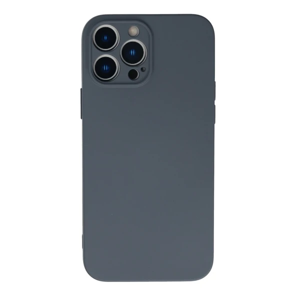İphone 13 Pro Kılıf Nano İçi Kadife Silikon - Gri ürün görseli 1