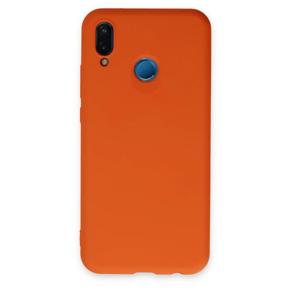 P20 Lite Kılıf Nano İçi Kadife Silikon - Turuncu ürün görseli 1
