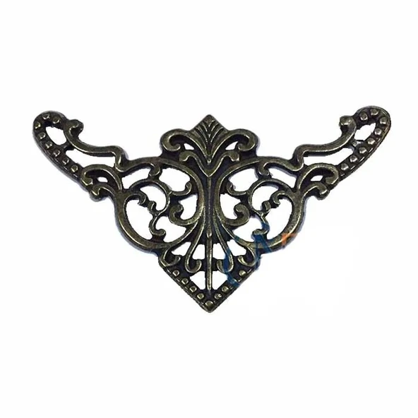 Dekoratif Köşe Süsü, Köşelik - Büyük, 31x55mm, Antik, 100 Adet ürün görseli 1