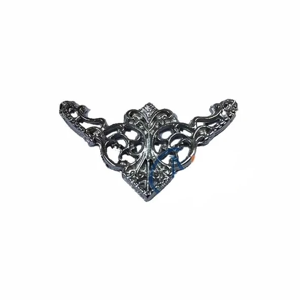 Dekoratif Köşe Süsü, Köşelik - Küçük, 19x34mm, Nikel, 1 Adet ürün görseli 1