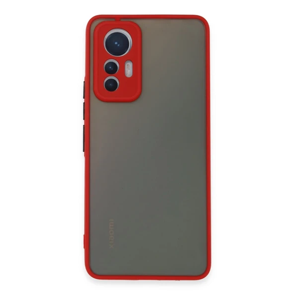 Mi 12 Lite Kılıf Montreal Silikon Kapak - Kırmızı ürün görseli 1