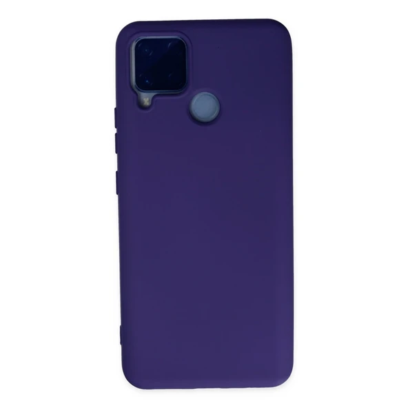 Realme C15 Kılıf Nano İçi Kadife Silikon - Mor ürün görseli 1
