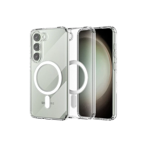 Samsung Galaxy S23 Plus Kılıf Magneticsafe Şeffaf Silikon - Şeffaf ürün görseli 1