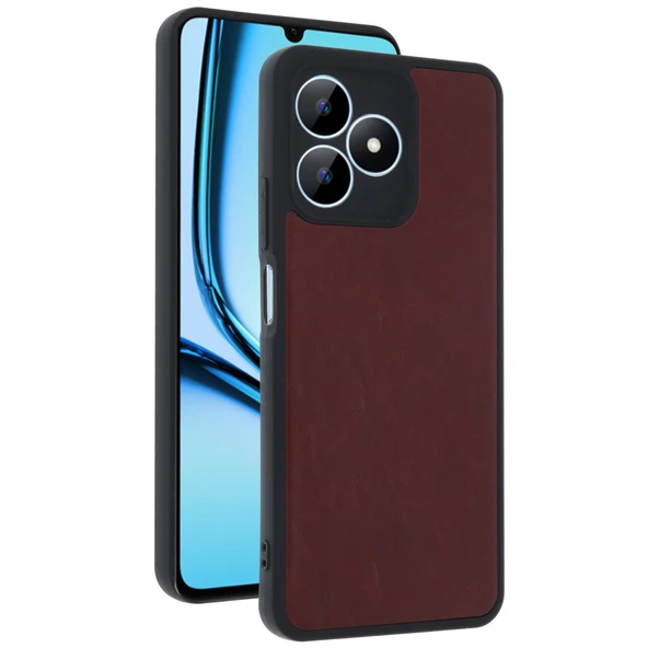 Realme Note 50 4g Kılıf Aras Deri Kapak - Bordo ürün görseli 1