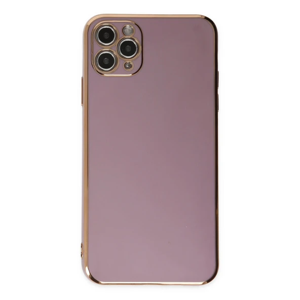 İphone 11 Pro Max Kılıf Volet Silikon - Mor - Resim 2
