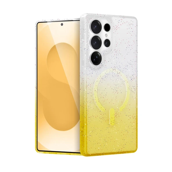 Samsung Galaxy S25 Ultra Pummel Shiny Magsafe Kapak - Gold ürün görseli 1