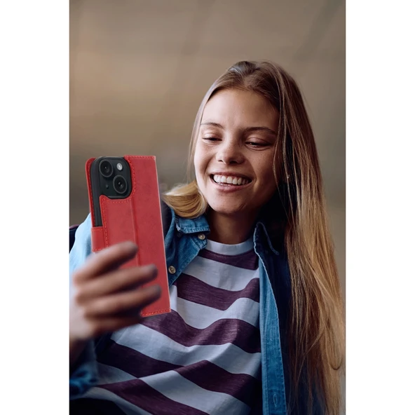 İphone 15 Trend S Plus Kapaklı Kılıf - Yeşil - Resim 3