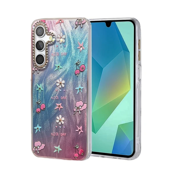 Samsung Galaxy A55 5g Kılıf Blade Aynalı Desenli Kapak - Desen 4 ürün görseli 1
