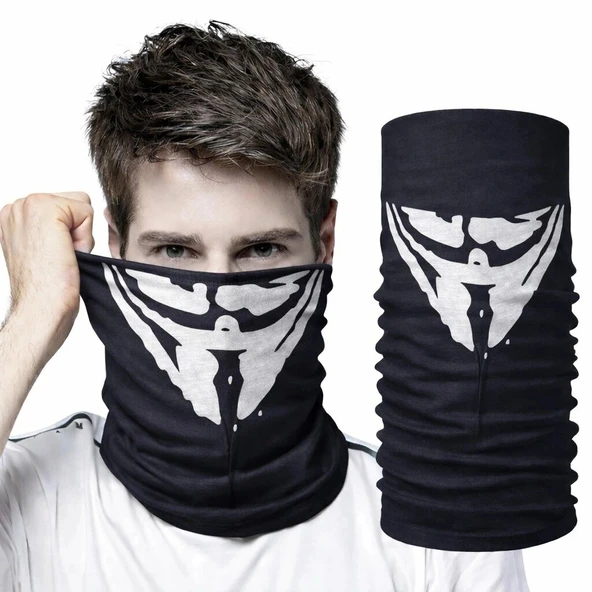 Vendetta Maskesi Desenli Baf Bandana – Çok Amaçlı Yüz Boyunluk Bandana 4 No ürün görseli 1