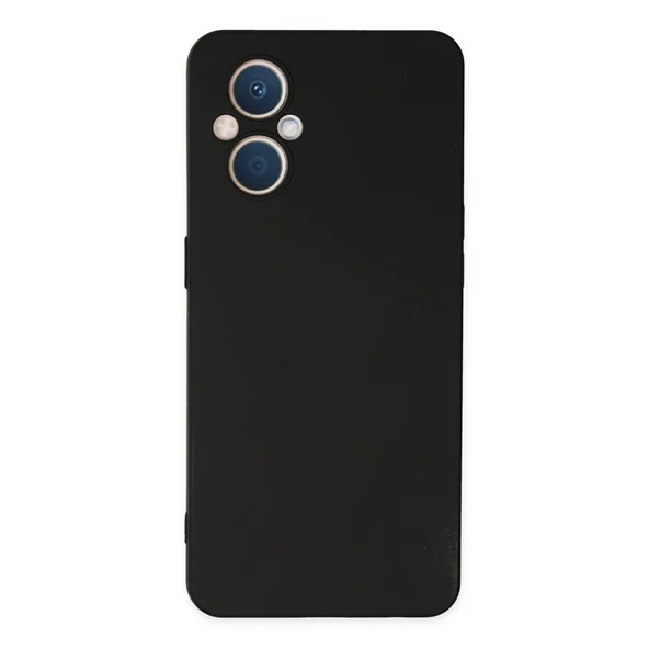 Oppo Reno 7 Lite Kılıf Nano İçi Kadife Silikon - Siyah ürün görseli 1