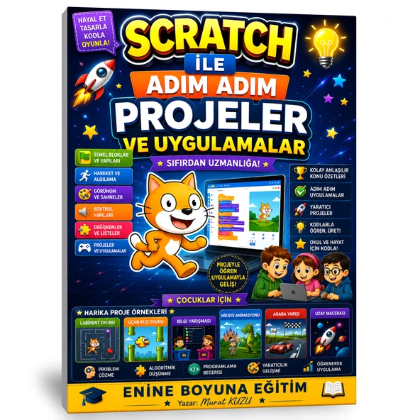 SCRATCH İLE ADIM ADIM PROJELER VE UYGULAMALAR ürün görseli 1