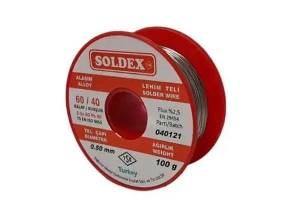 60/40 Lehim Teli 100 Gr 0,50 Mm (sn:60 / Pb:40) ürün görseli 1