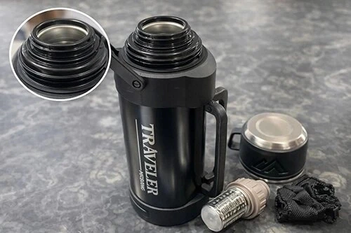 2000 Ml Çift Katmanlı Vakumlu Paslanmaz Çelik Termos Alk4641 - Resim 2
