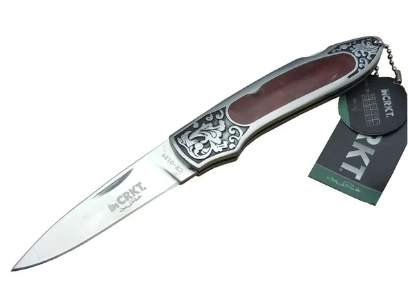 Cr 0128 Rd Kamp Çakı 18 Cm - Metal Desenli Sap, Kılıflı, Kutulu ürün görseli 1