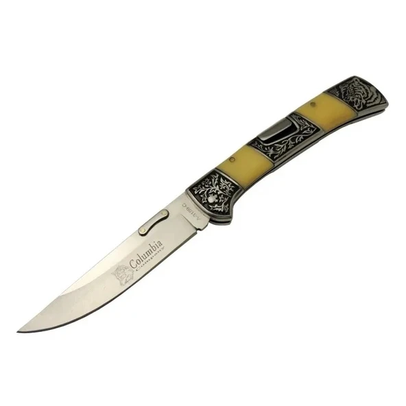 A 3159 C Kamp Çakı 24 Cm - İşlemeli Sedef Saplı, Kemerlikli ürün görseli 1