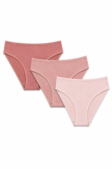 Pembe Gülkurusu Pudra 3lü Fitilli Külot ürün görseli 1