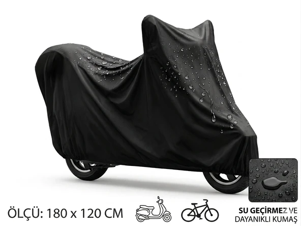 Motosiklet Ve Scooter Koruma Brandası – Su Ve Toz Geçirmez 180x120 Cm ürün görseli 1