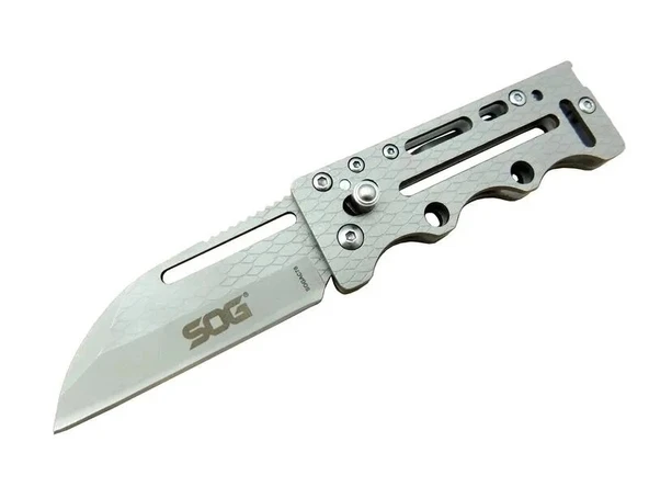 Sog Ac78 Gri Yaprak Kamp Çakı 14,5 Cm - Metal Sap, Kılıflı ürün görseli 1