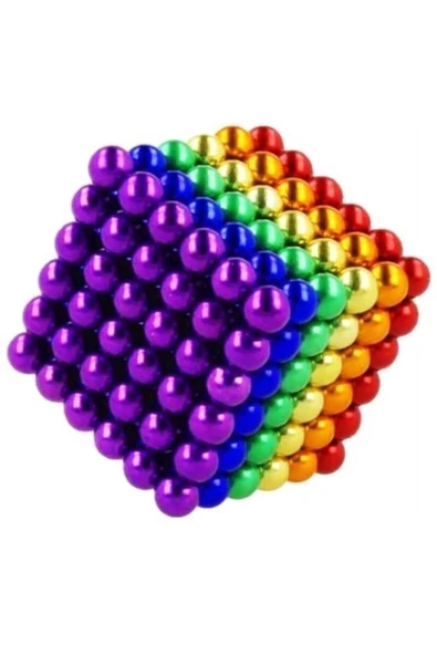 Boncuk Mıknatıs 216 Adet 5mm Mıknatıslı Lego Magnet Neo Cube Gümüş Neo Karışık ürün görseli 1