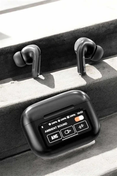 Kablosuz Bluetooth Kulaklık Ekranlı Uzun Şarj Süreli ANC Destekli ürün görseli 1