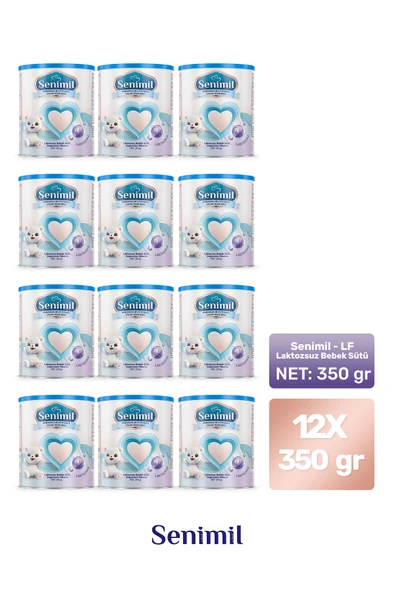 SENİMİL LAKTOZSUZ BEBEK SÜTÜ 350 GR  12 Lİ AVANTAJ PAKETİ ürün görseli 1