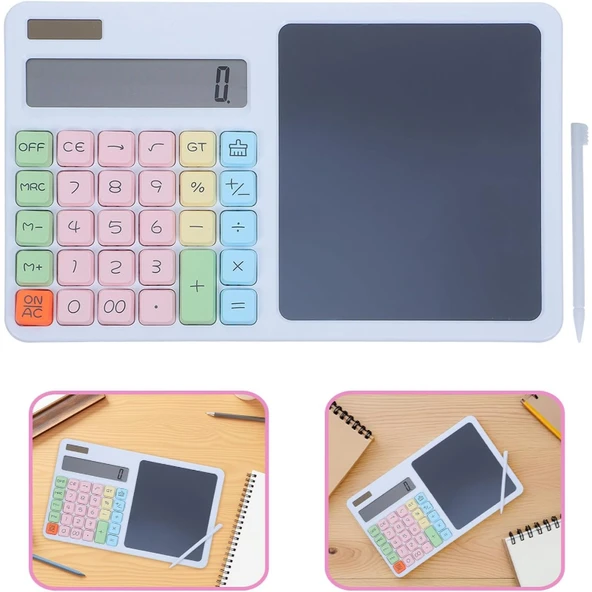 12 Haneli Hesap Makinesi - LCD Yazı Tahtalı - Dijital Kalemli ürün görseli 1