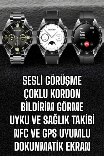 Akıllı Saat Titreşimli Pusula Nabız ve Tansiyon Ölçer NFC Uyumlu ürün görseli 1