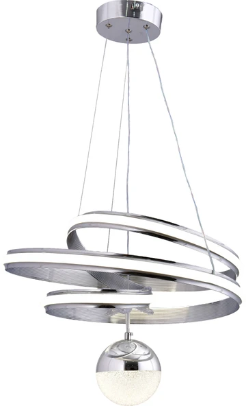 VALERİA MODERN KROM LED SARKIT AVİZE,3 RENK YANABİLEN MODERN AVİZE,SALON LED AVİZE ürün görseli 1