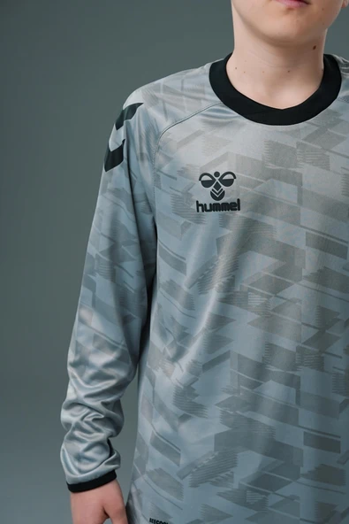 Hummel Line Kaleci Tek Üst Forma Gri Çocuk - Resim 3