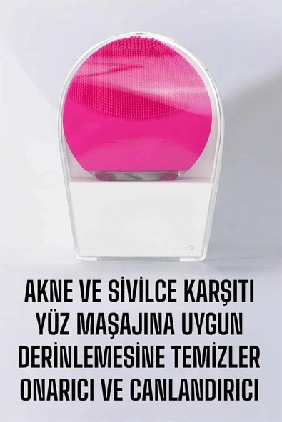 Profesyonel Yüz Temizleme Masaj Aleti Su Geçirmez, Kablosuz Şarj Özellikli Kolay Temizlenebilir ürün görseli 1