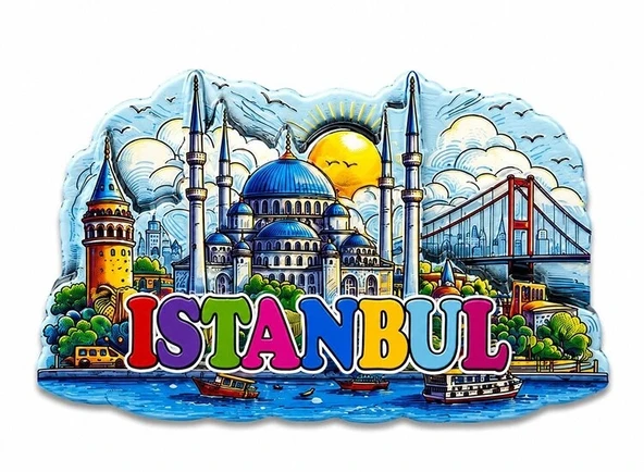 İstanbul Temalı Silikon Buzdolapı Süsü Magnet Alk5374 ürün görseli 1