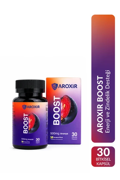 Aroxir Boost Bağışıklık Sistemine Destek ve Antioksidan Etki Aronya İçeren Takviye Edici Gıda 30 Kapsül ürün görseli 1