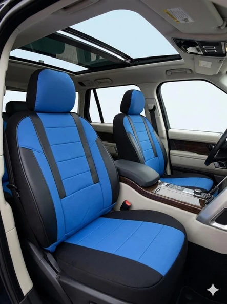 Veloce Mavi Serisi Volkswagen Passat B7 İle Uyumlu Koltuk Kılıfı Tam Set ürün görseli 1